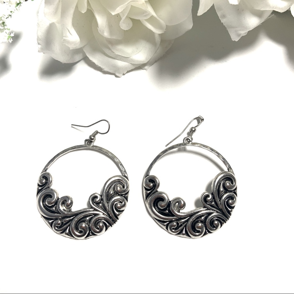 Antique Finish Sterling Women's Dangle Earrings